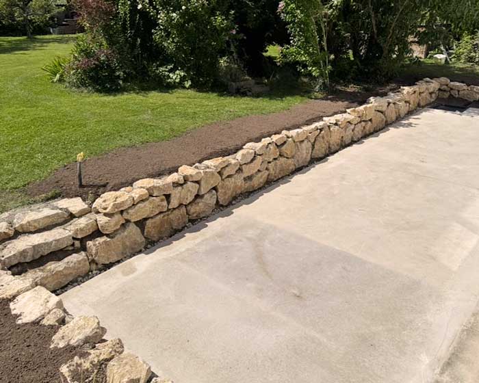 Lebisch Erdarbeiten Natursteinmauer